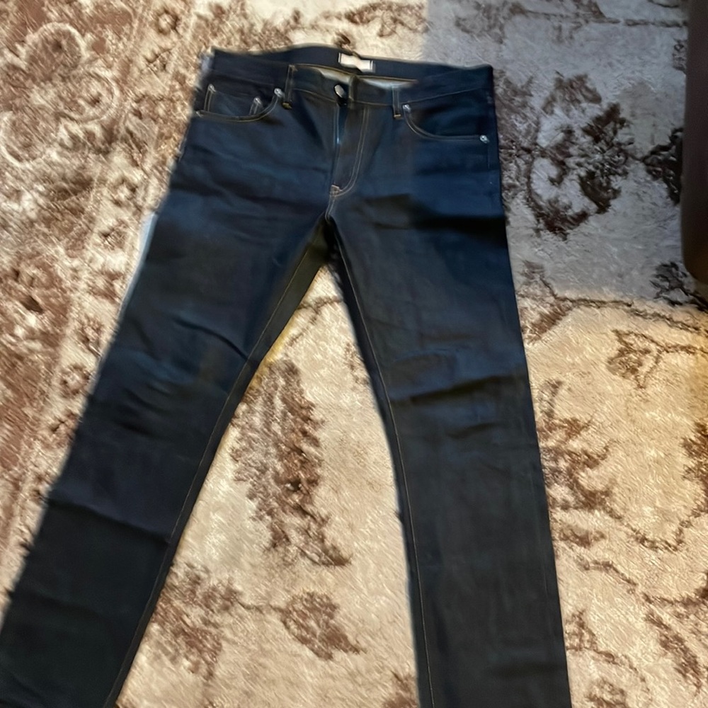 Straight leg denim jeans